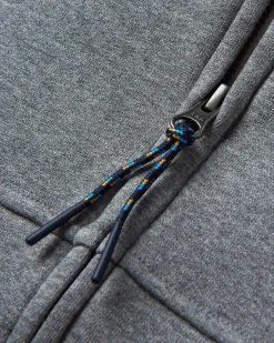 Heritage Full Zip Recycled Cotton Hoodie - Dark Gray Marl