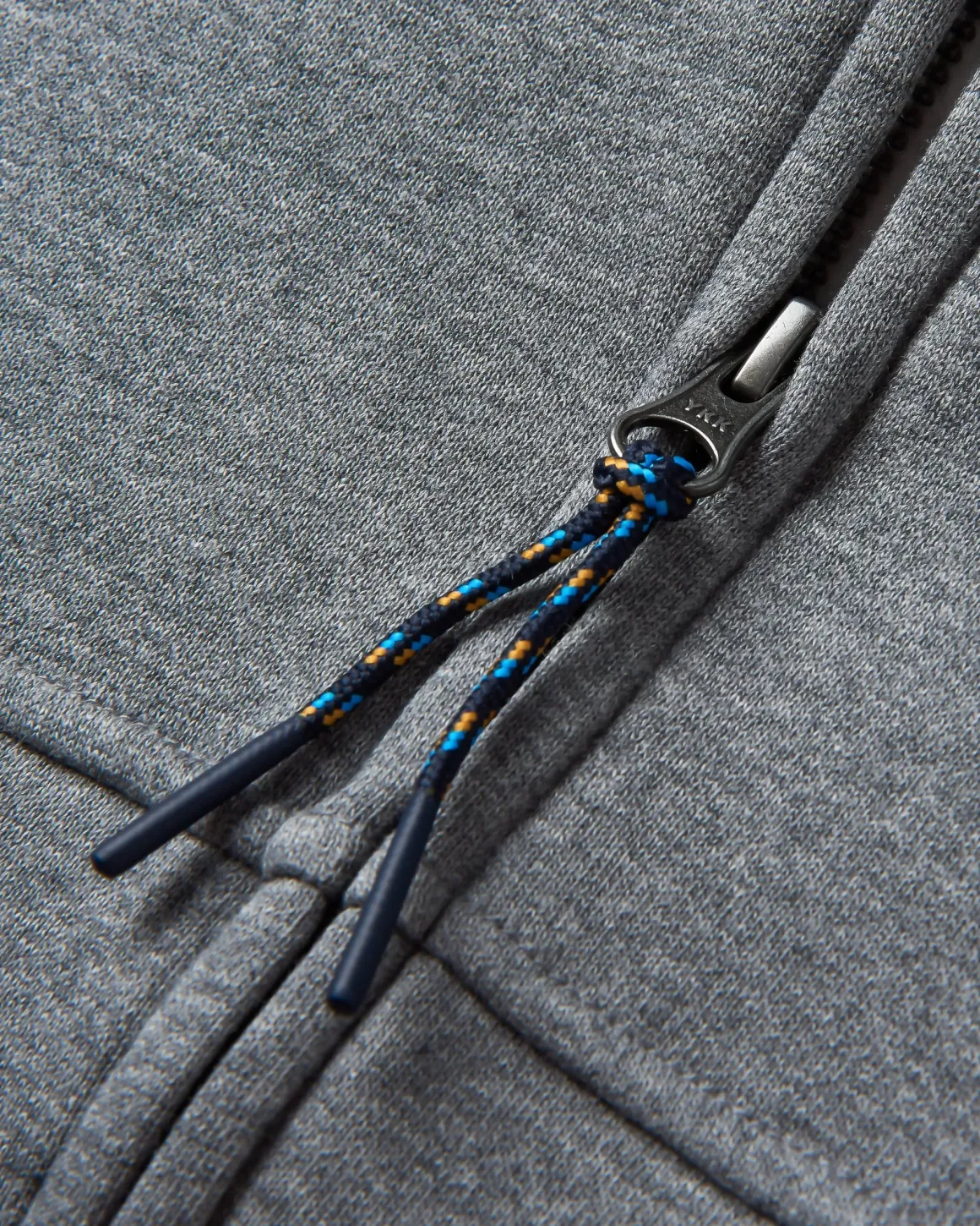 Heritage Full Zip Recycled Cotton Hoodie - Dark Gray Marl