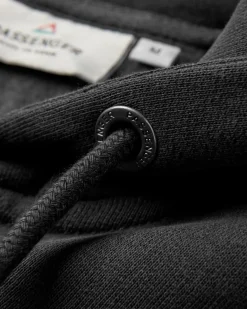 Heritage Full Zip Recycled Cotton Hoodie - Black