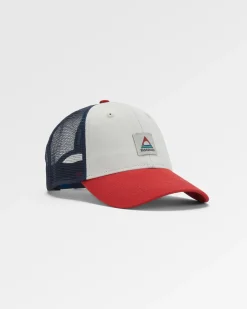 Heritage Mesh Snapback Hat - Navy/Red Spice