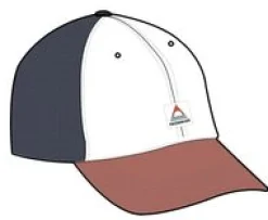 Heritage Mesh Snapback Hat - Navy/Red Spice