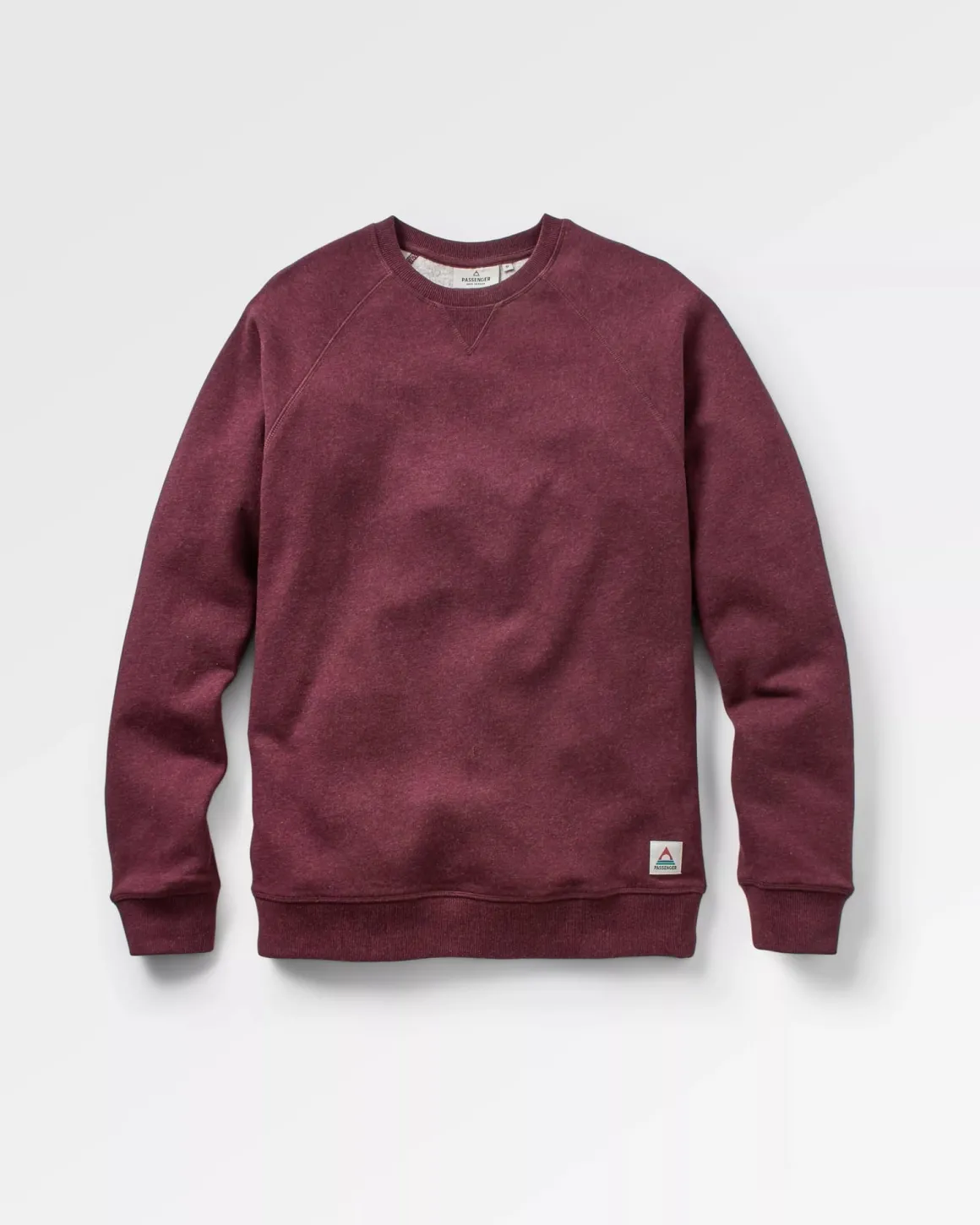 Heritage Recycled Cotton Sweatshirt - Wine Marl