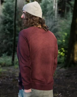 Heritage Recycled Cotton Sweatshirt - Wine Marl