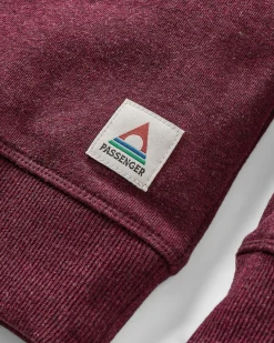 Heritage Recycled Cotton Sweatshirt - Wine Marl