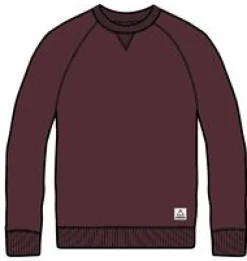 Heritage Recycled Cotton Sweatshirt - Wine Marl