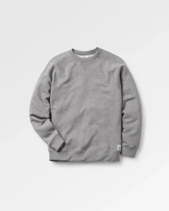 Heritage Recycled Cotton Sweatshirt - Dark Gray Marl