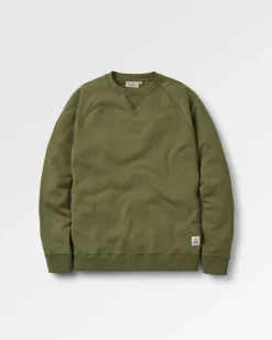 Heritage Recycled Cotton Sweatshirt - Khaki Green