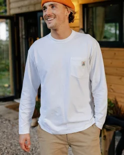 Heritage Recycled Relaxed Fit Long Sleeve T-Shirt - White