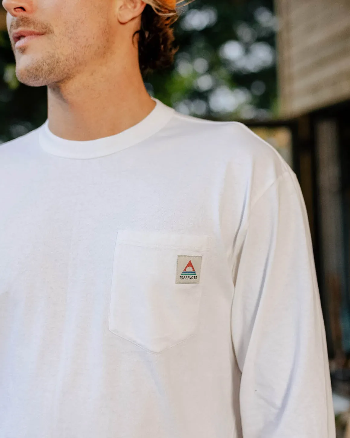 Heritage Recycled Relaxed Fit Long Sleeve T-Shirt - White