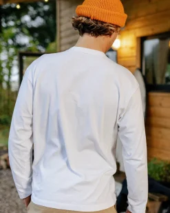 Heritage Recycled Relaxed Fit Long Sleeve T-Shirt - White