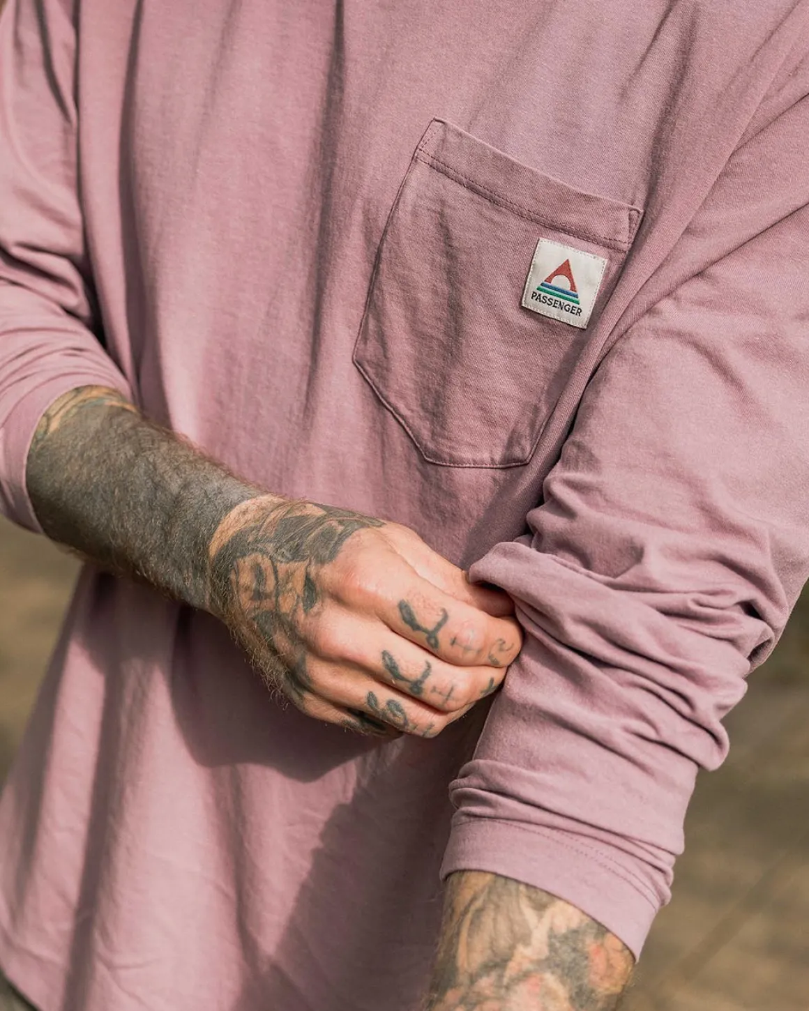 Heritage Recycled Relaxed Fit Long Sleeve T-Shirt - Grape