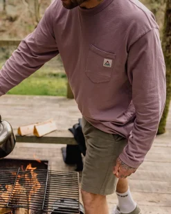 Heritage Recycled Relaxed Fit Long Sleeve T-Shirt - Grape