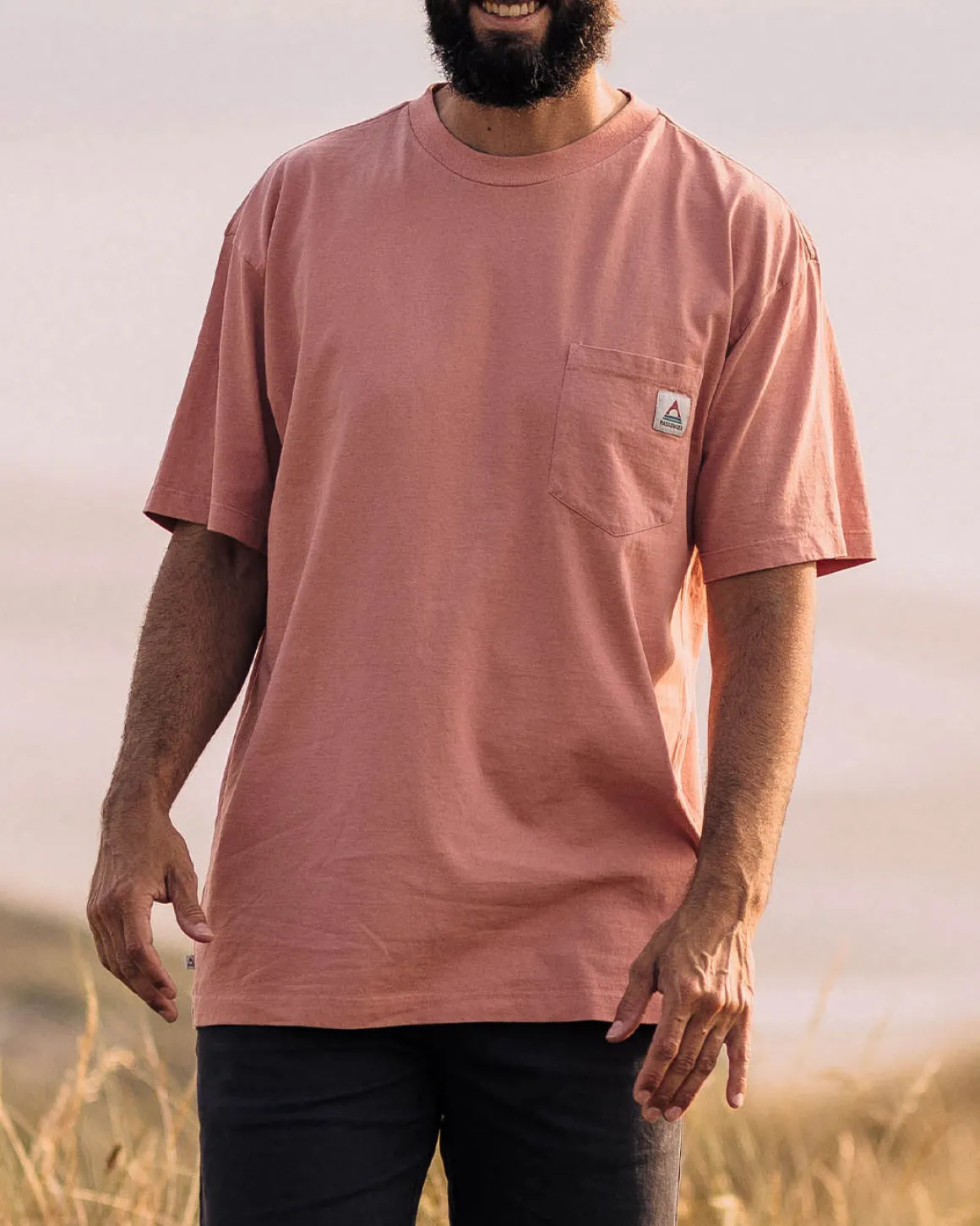 Heritage Recycled Relaxed Fit T-Shirt - Peach