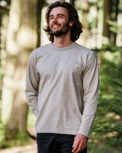 Heritage Recycled Relaxed Fit Long Sleeve T-Shirt - Grey Marl