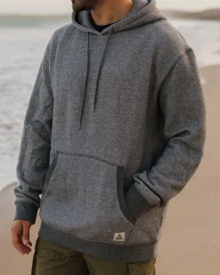 Heritage Textured Relaxed Fit Hoodie - Charcoal