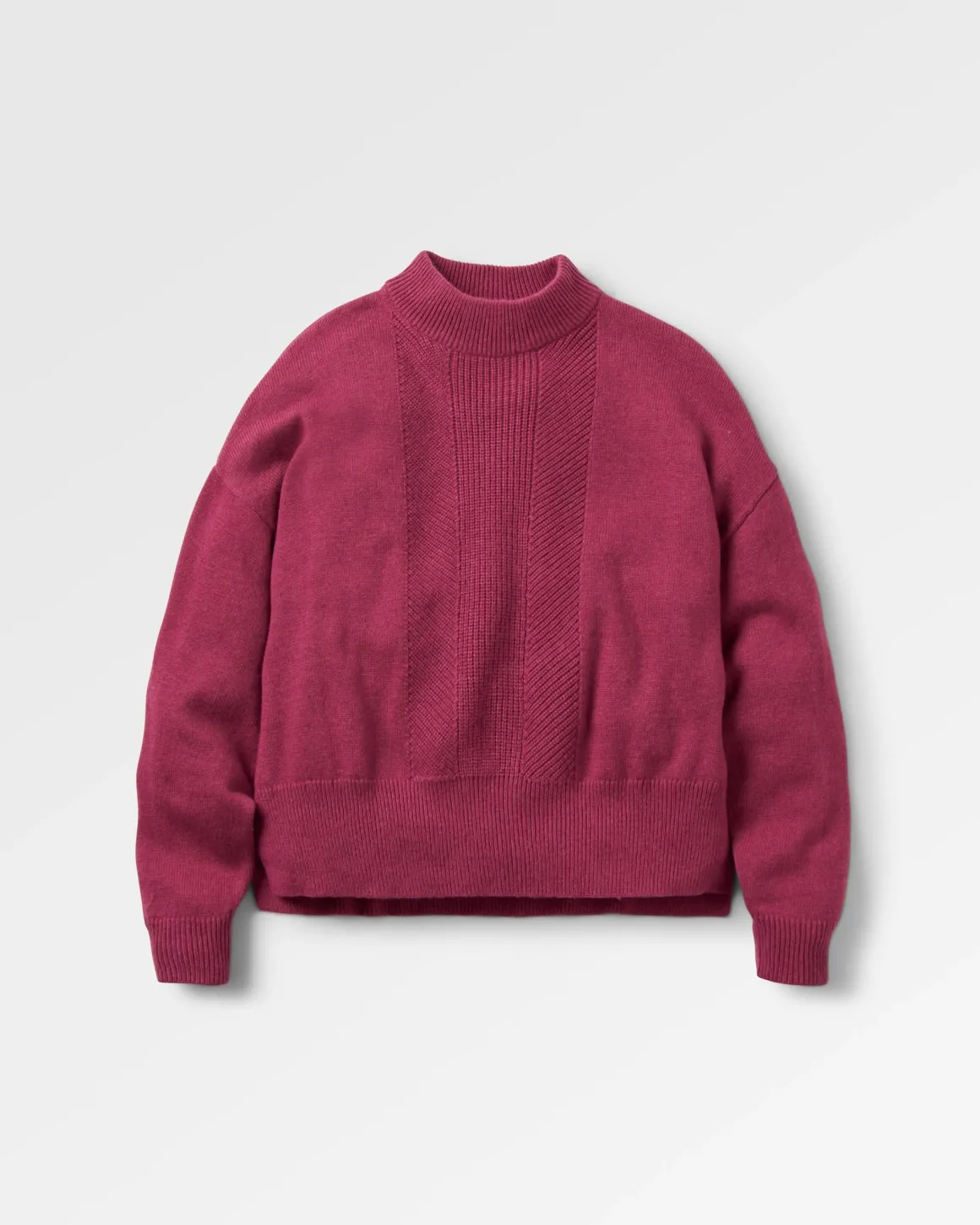 Hideout Oversized Recycled Knitted Sweater - Rhubarb