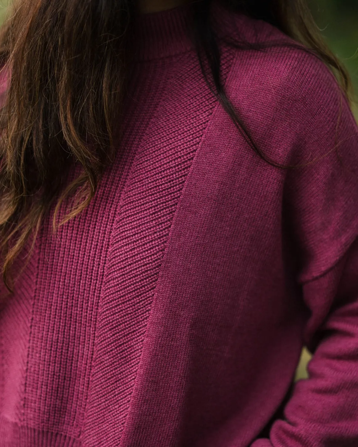 Hideout Oversized Recycled Knitted Sweater - Rhubarb