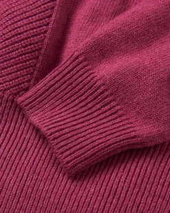 Hideout Oversized Recycled Knitted Sweater - Rhubarb