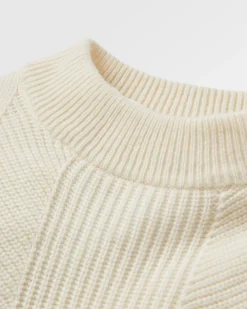 Hideout Oversized Recycled Knitted Sweater - Off White