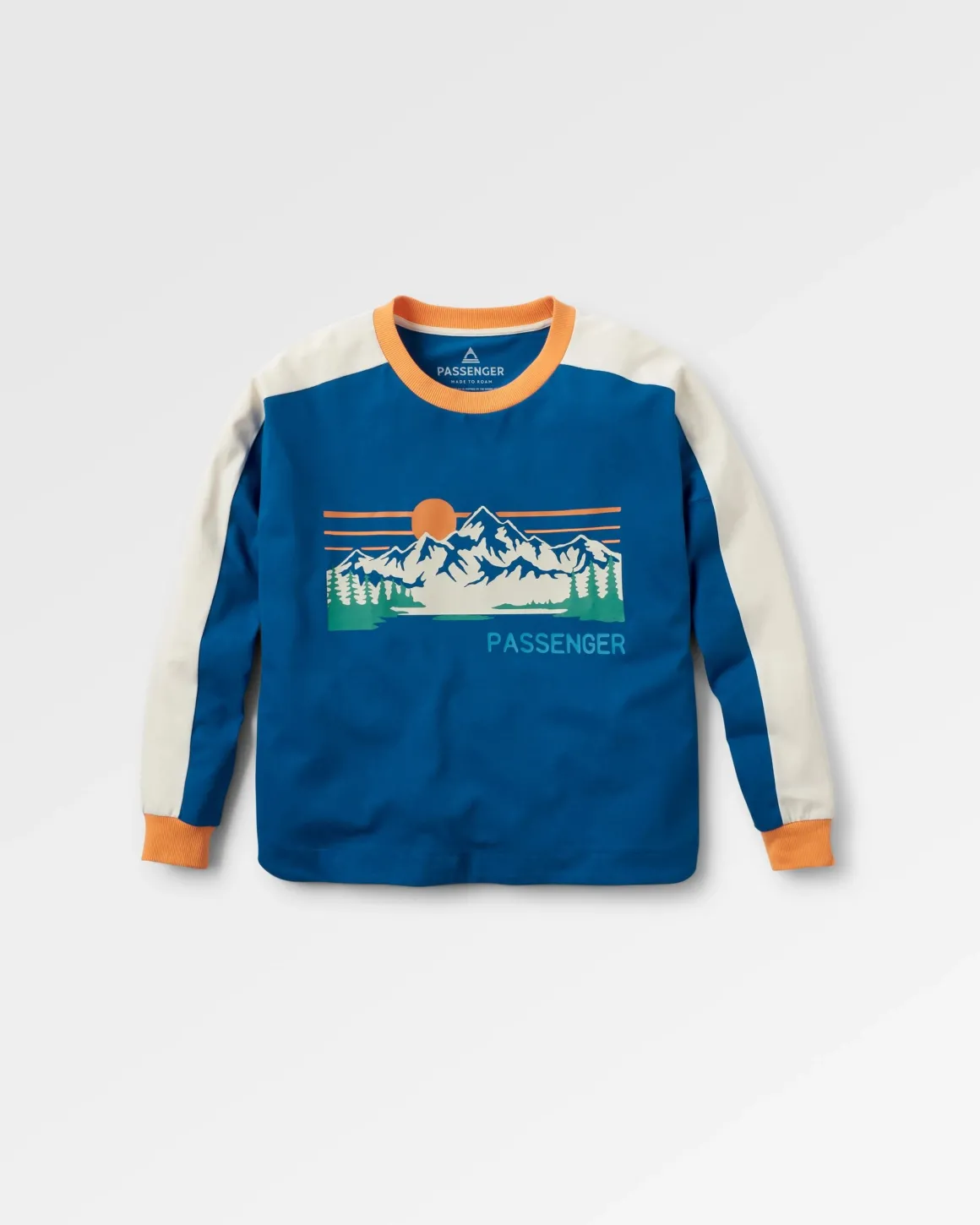 Hilltop Organic Cotton Long Sleeve T-Shirt - Azure Blue