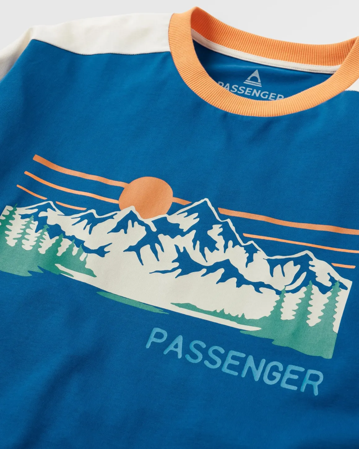 Hilltop Organic Cotton Long Sleeve T-Shirt - Azure Blue