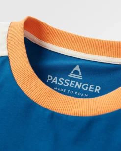 Hilltop Organic Cotton Long Sleeve T-Shirt - Azure Blue