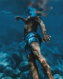 Hollow Recycled Boardshorts - Blue Pool