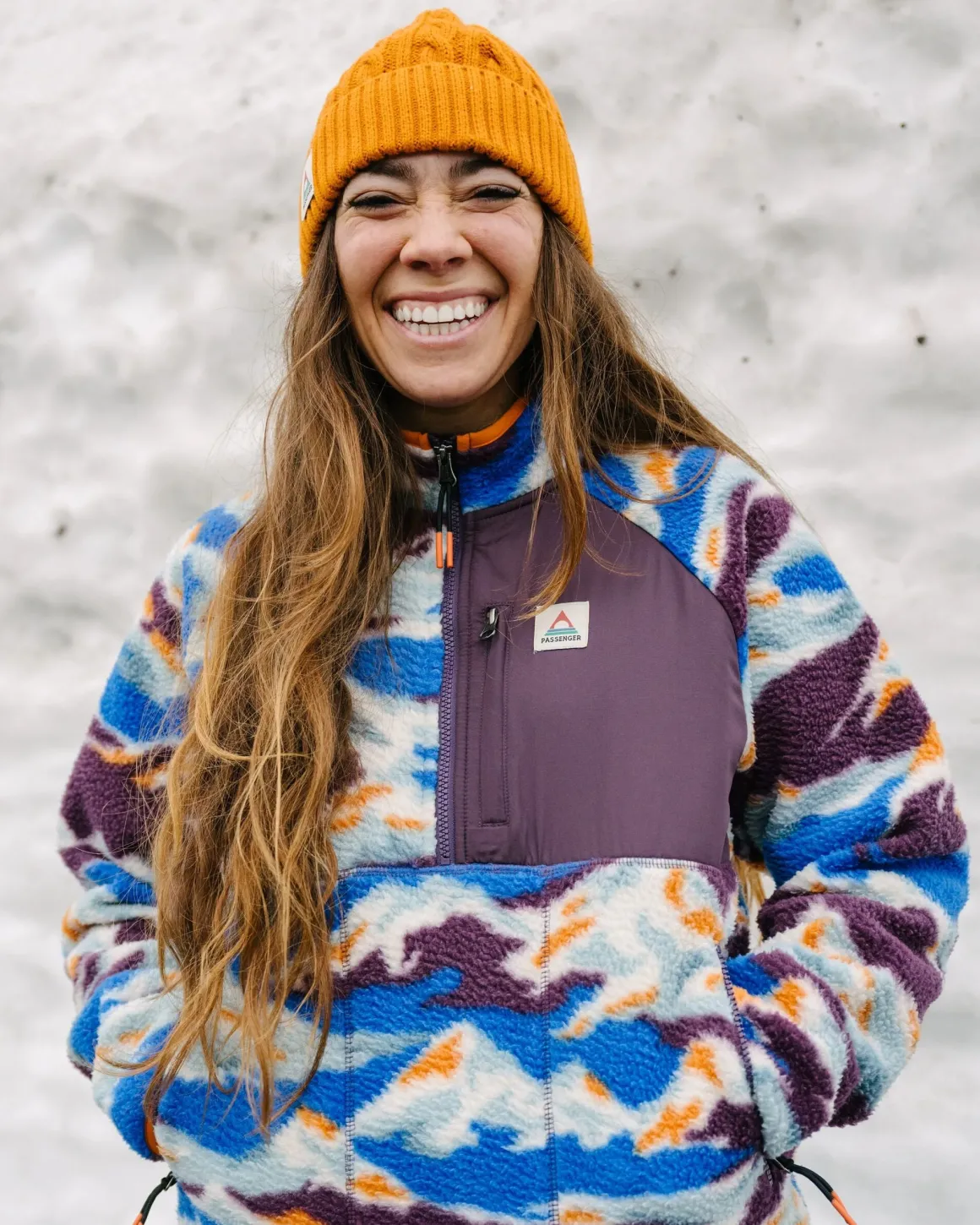 Home Half Zip Recycled Sherpa Fleece - Mount Scenic Azure Blue