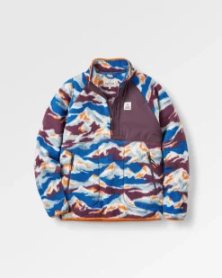 Home Half Zip Recycled Sherpa Fleece - Mount Scenic Azure Blue