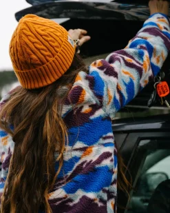 Home Half Zip Recycled Sherpa Fleece - Mount Scenic Azure Blue