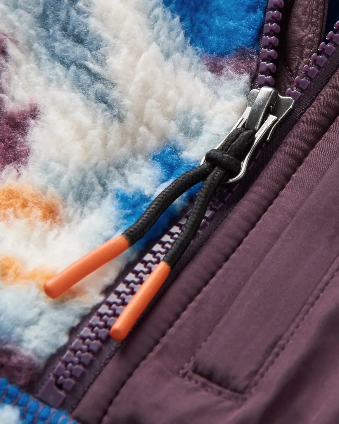 Home Half Zip Recycled Sherpa Fleece - Mount Scenic Azure Blue