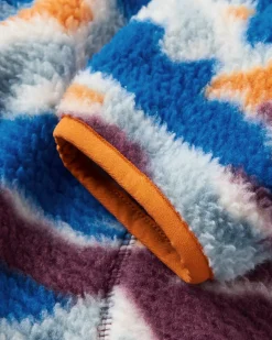 Home Half Zip Recycled Sherpa Fleece - Mount Scenic Azure Blue