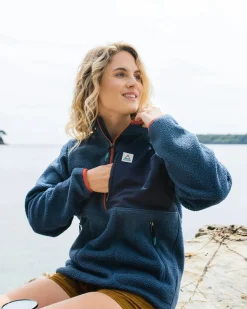 Home Recycled Sherpa Fleece - Dark Denim