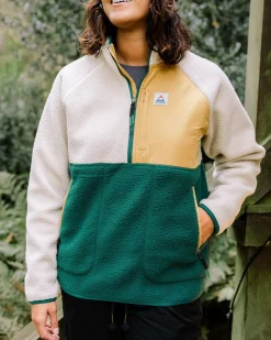Home Recycled Sherpa Fleece - Rain Forest/ Oatmeal