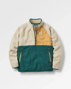 Home Recycled Sherpa Fleece - Rain Forest/ Oatmeal