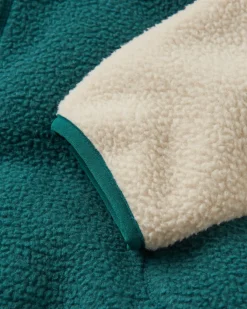 Home Recycled Sherpa Fleece - Rain Forest/ Oatmeal