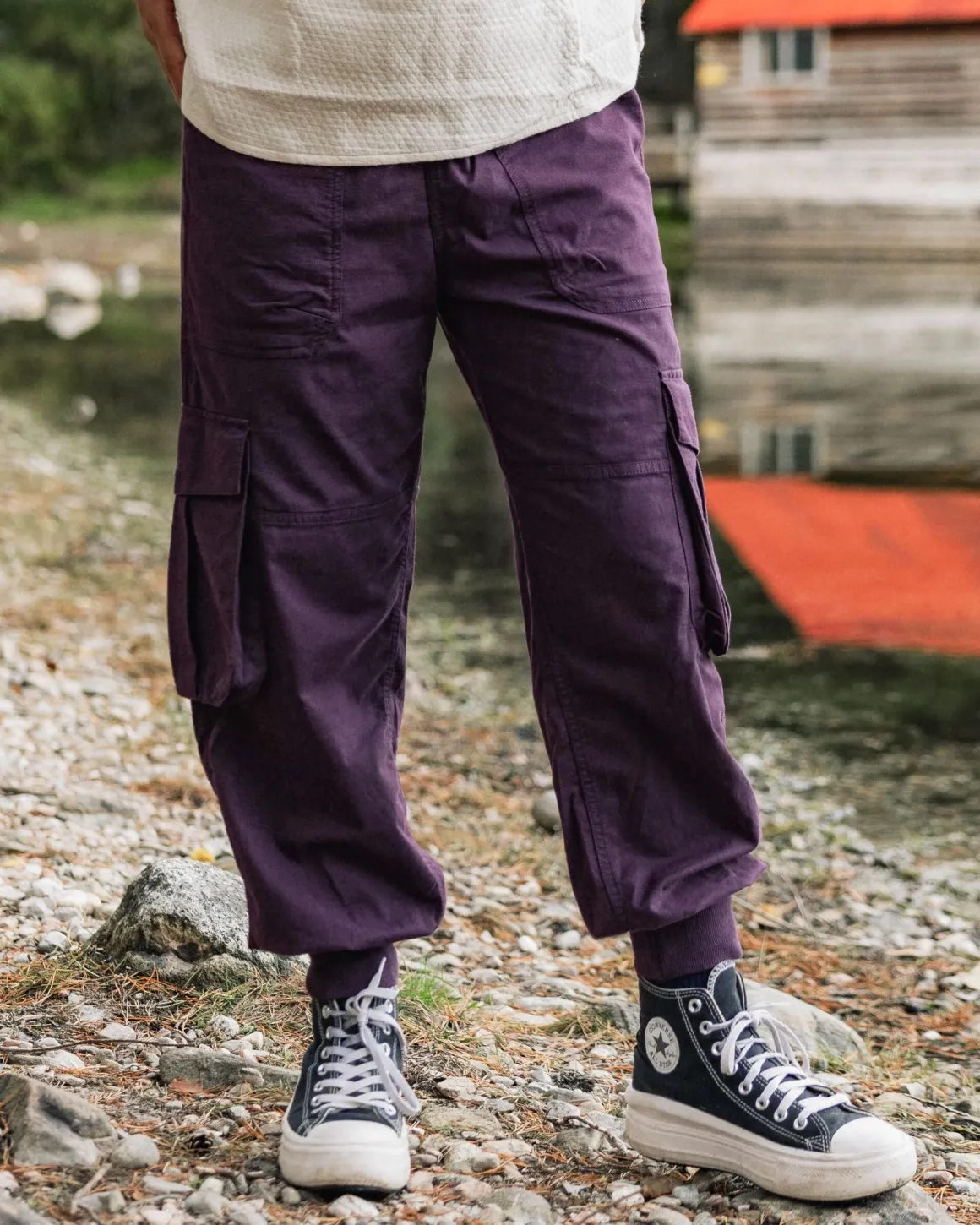 Hydrilla Organic Cotton Pants - Deep Plum