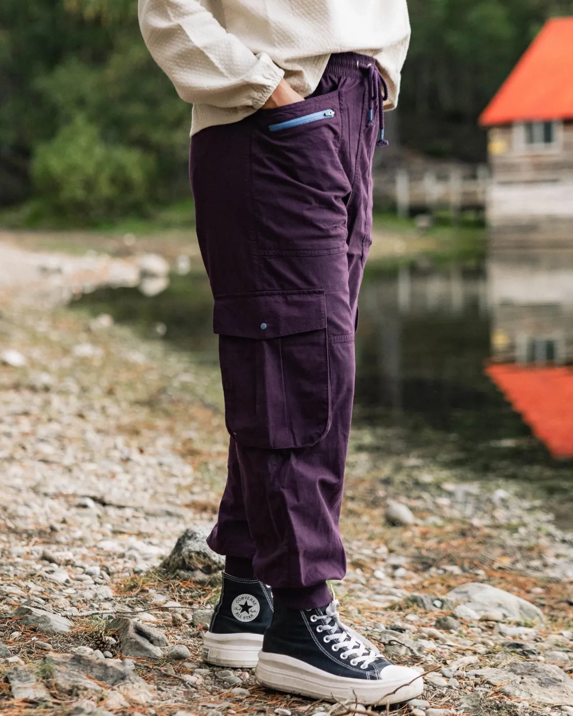 Hydrilla Organic Cotton Pants - Deep Plum