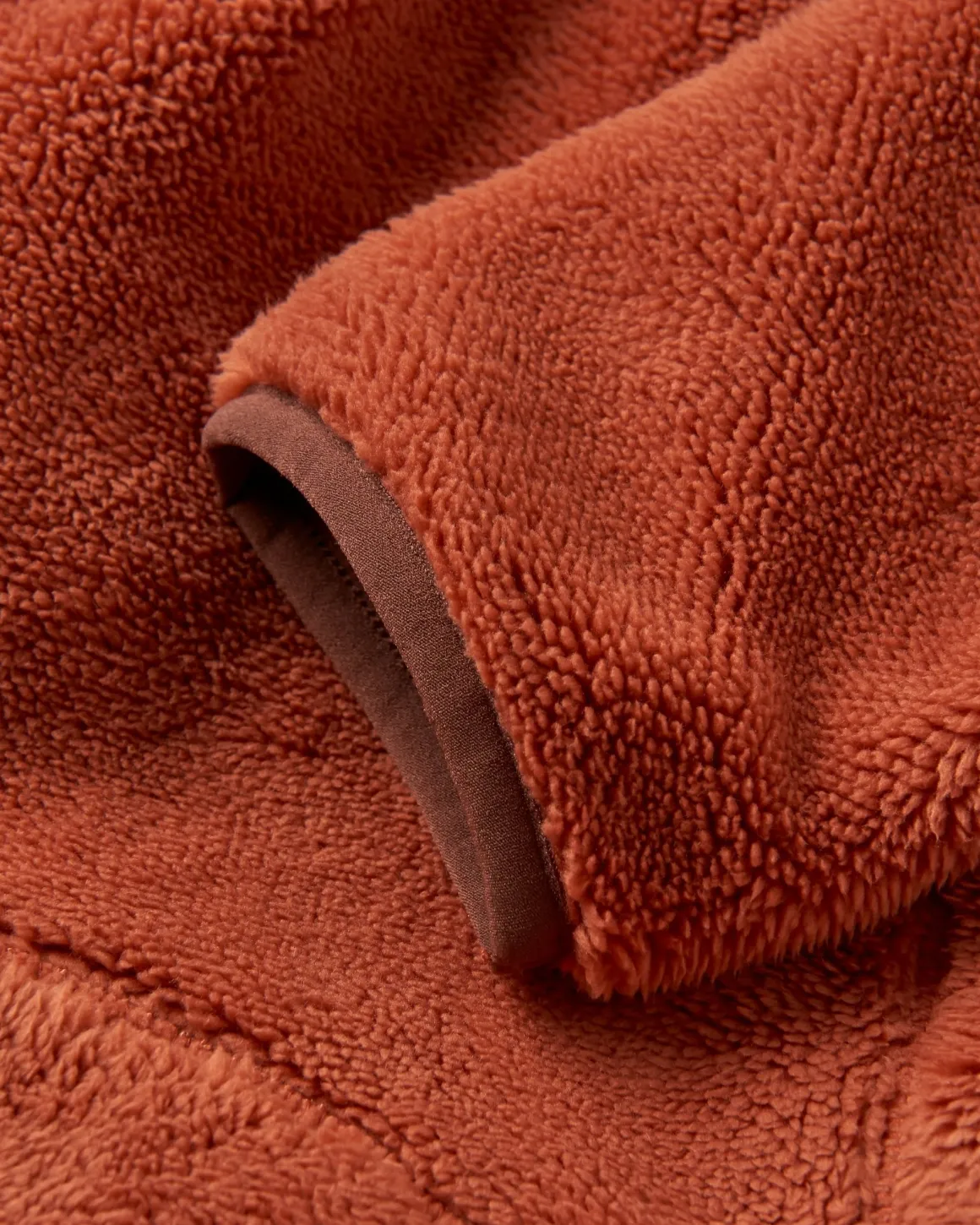 Iris Collarless Recycled Fleece Jacket - Baked Clay