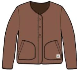 Iris Collarless Recycled Fleece Jacket - Baked Clay