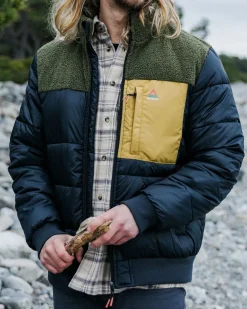 Journey Recycled Insulated Jacket - Black/Khaki Green