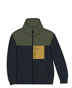 Journey Recycled Insulated Jacket - Black/Khaki Green