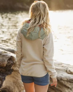 Juana Recycled Polar Hooded Fleece - Oatmeal