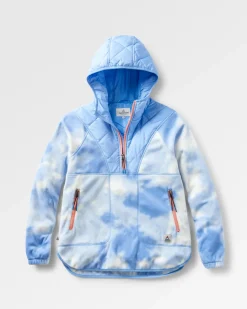 Juana Recycled Polar Hooded Fleece - Tie Dye Cornflower