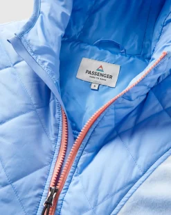 Juana Recycled Polar Hooded Fleece - Tie Dye Cornflower