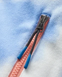 Juana Recycled Polar Hooded Fleece - Tie Dye Cornflower