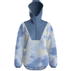 Juana Recycled Polar Hooded Fleece - Tie Dye Cornflower