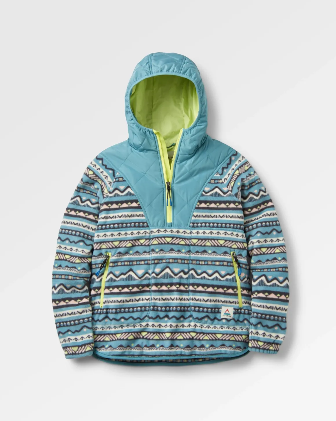 Juana Recycled Polar Hooded Fleece - Mountain Geo Arctic