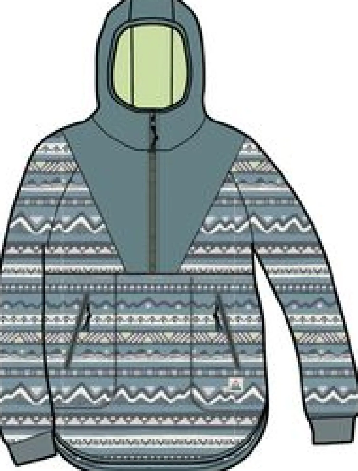 Juana Recycled Polar Hooded Fleece - Mountain Geo Arctic