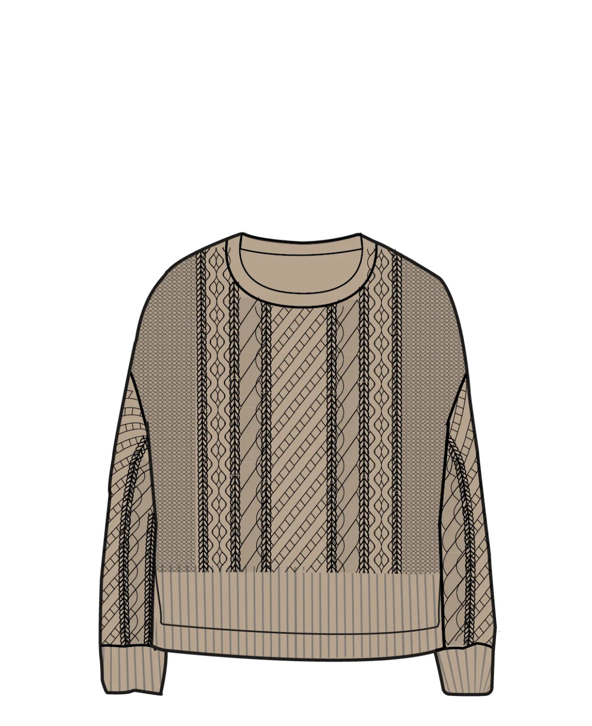 Juniper Recycled Knitted Sweater - Biscuit